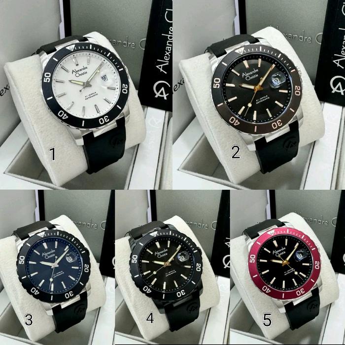 New Alexandre Christie Automatis 6141 AC6141 AC 6141 Strap Rubber [Original Garansi Resmi internasio