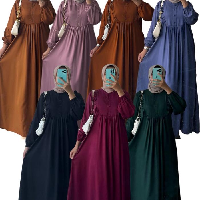 Keisya Midi Susun/ Keisya Dress/ Dress Rayon Twill