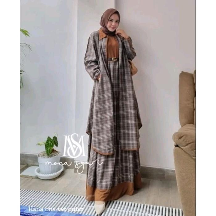 HANA ONE SET DRESS MONA SYAR'I || TEANTYSHOP