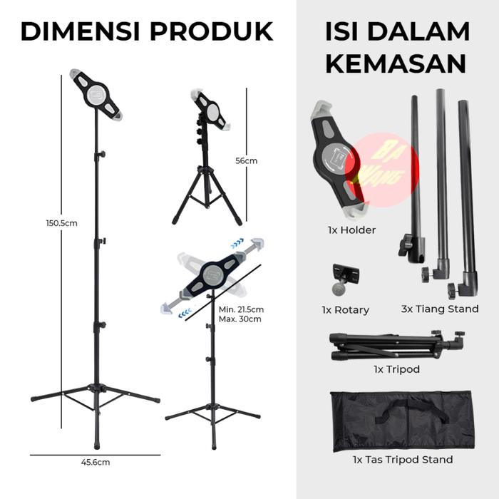 TRIPOD STAND STANDING HOLDER HP MOTIF MEJA MINI LUCU