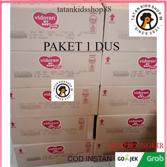 Vidoran My Baby 0 6 Bulan 125gr Sampai 12 1 Karton Isi 24 Susu Formula Pertumbuhan Bayi Sufor MyBaby