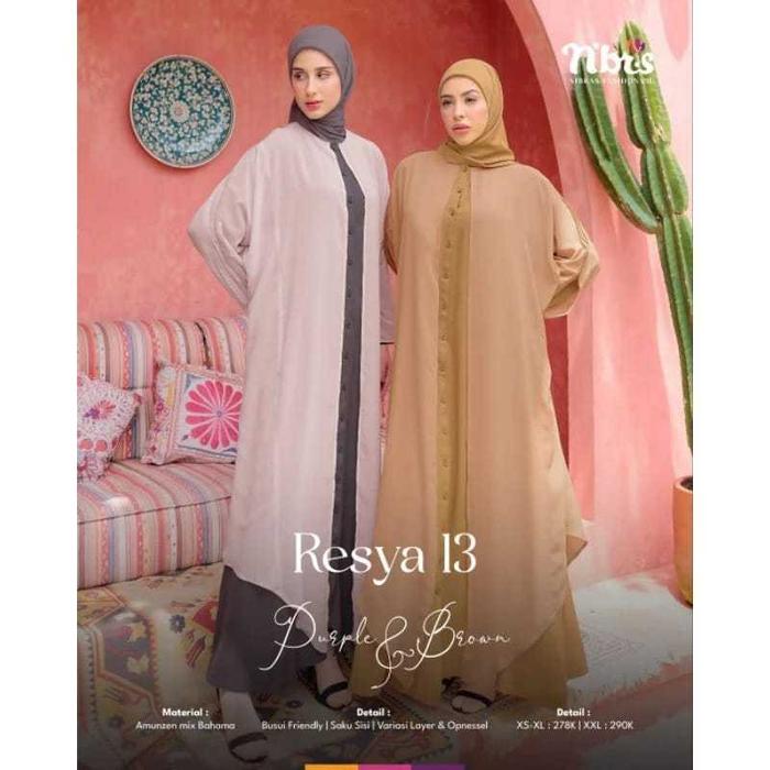Gamis Jumbo Termurah Gamis Nibras Terbaru RESYA 13 Gamis Nibras Size Jumbo Kekinian