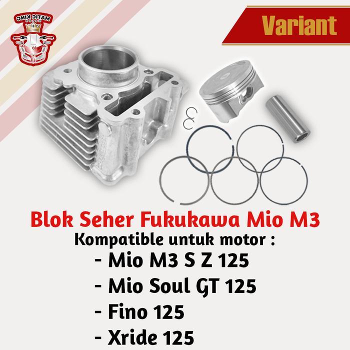 FUKUKAWA BLOK SEHER SET CYLINDER COMP NMAX AEROX LEXI 125 150 155 OLD NEW 2DP