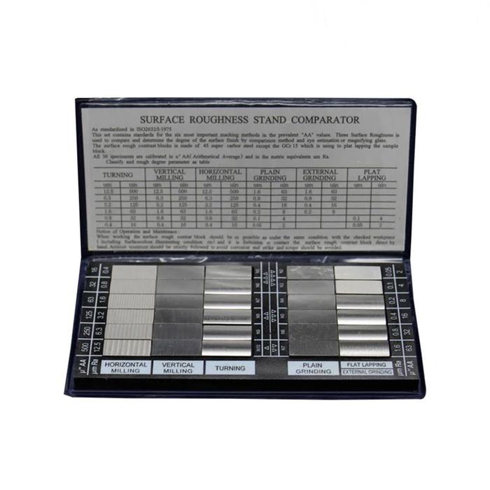 30pcs Surface Surface Roughness Comparison Sample BlockRUG-100