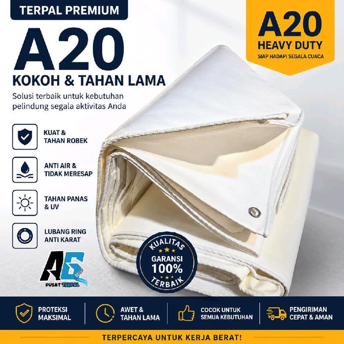 Terpal Plastik Putih A20 Korea,Terpal Warna Putih Tebal Kuat Ukuran 4x6 4x7 4x8 5x5 5x6 5x8