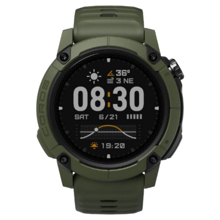 Jam Tangan Coros Nomad Green Silicone Strap