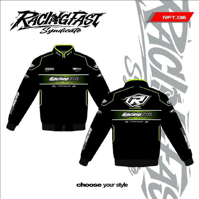 Jaket Nascar Racingfast Syndicate / Jaket Balap (Hijau) / Jaket touring