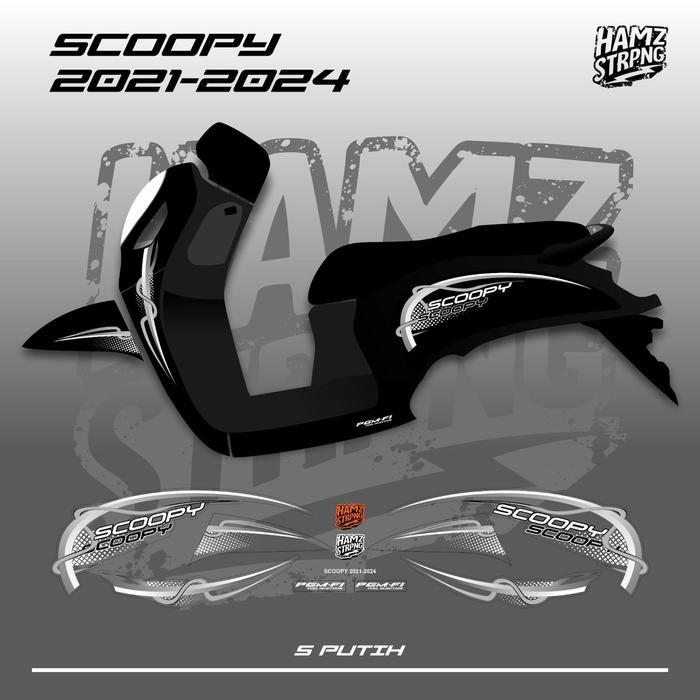 Striping Transparan Scoopy New 2021-2024 Prestige Custom New Design HITS OSEAN