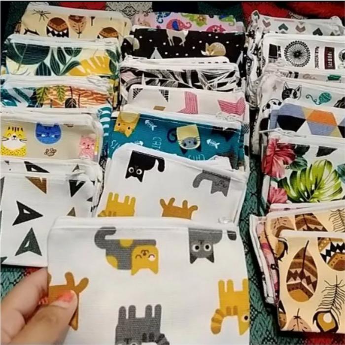 DOMPET POUCH SOUVENIR KANVAS MURAH BANYAK MOTIF NON PACKING