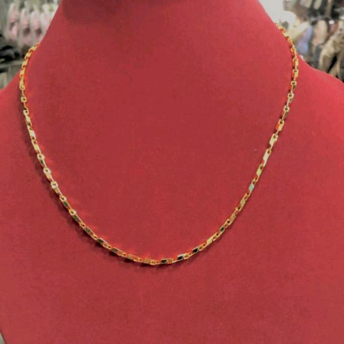 Kalung lapis emas model kacang