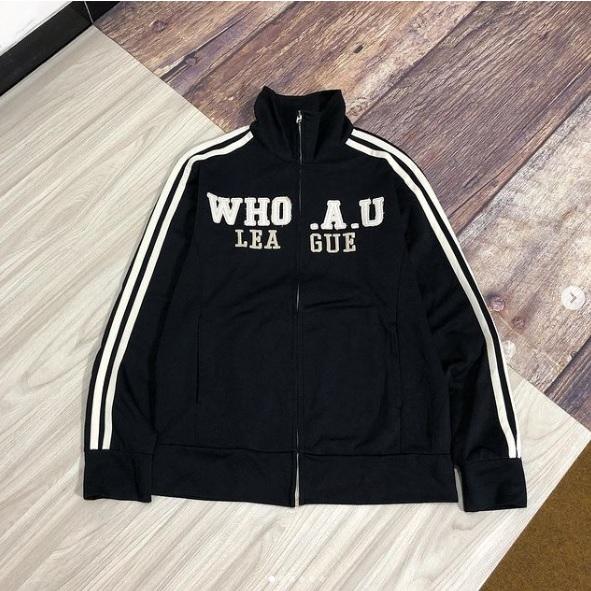 Jaket STM WHO AU League Tracktop Zipper Pria Wanita / Jaket Who Au Teks Bordir Premium Quality Distr