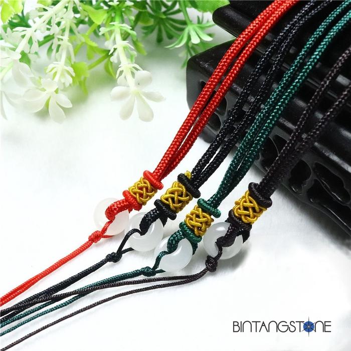 Kalung Tali Giok Manik Donut Donat Untuk Giok Estetik Necklace Cord for Jade Stone Orgonite Adjustab
