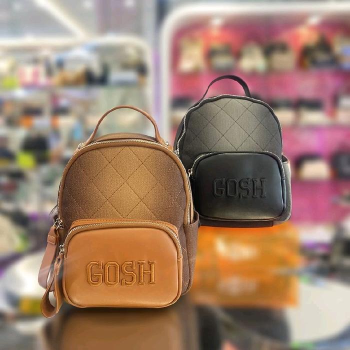 [Bisa COD] Tas Ransel Backpack Gosh Original New art 521 Black Brown