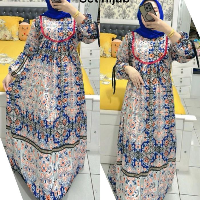 daster renda set hijab terbaru