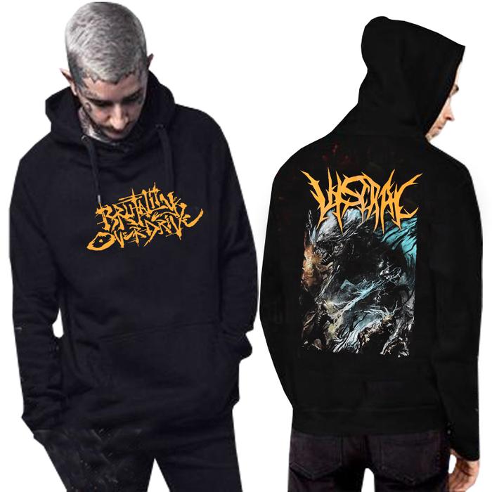 Sweater VISCRAL Brutality Overdrive Hoodie Jumper Bahan Cotton Fleece