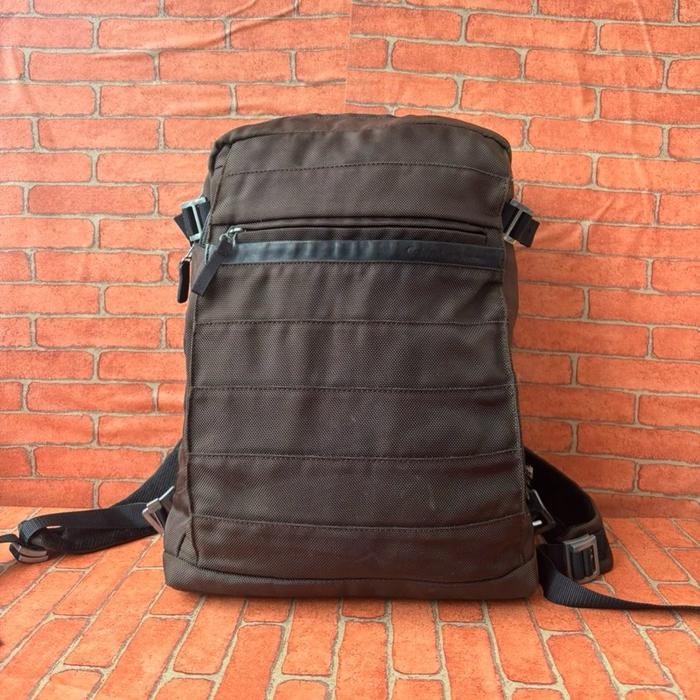 TAS RANSEL PRIA C K JEANS KANVAS COKLAT SECOND BRANDED / TAS RANSEL KERJA PRIA KANVAS SECOND