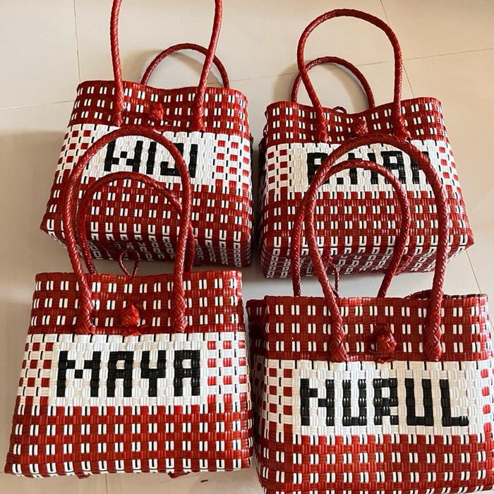 Tas Anyaman Jali Kapasitas 4-5kg Gula. FREE CUSTOM NAMA / Tas Anyaman / Handmade / Tas Jalj Premium 