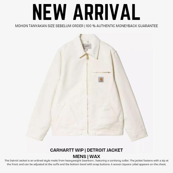 Carhartt WIP Detroit Jacket Pria Original 100% - Jaket dengan Kancing Ritsleting dan Tombol Snap di 