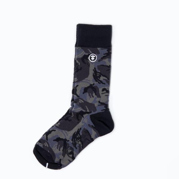 Kaos Kaki AAPE NOW CAMO GREY BLACK LONG SOCK 100% ORIGINAL