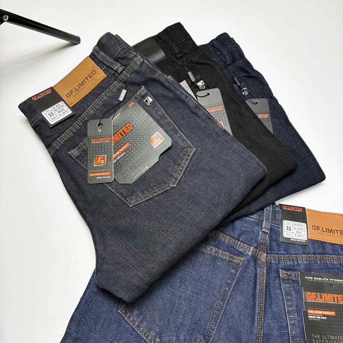 GF.LIMITED Celana Jeans Pria Broken Serat Ring Regular Fit Basic Standar Premium Original Brand