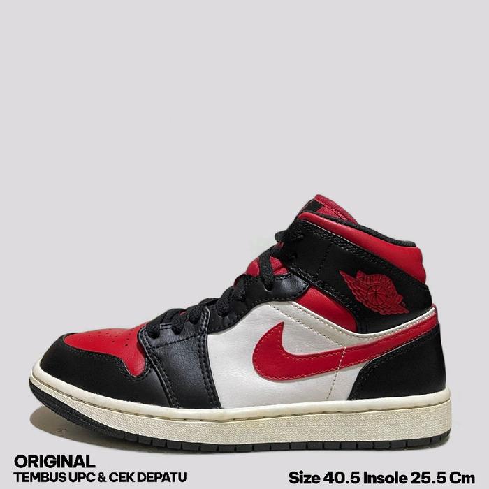 Sepatu Sport Sneaker Pria Nike Jrdn 1 Mid Original Second Size 40.5