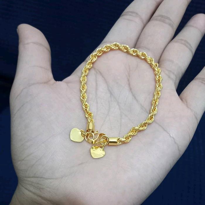 Gelang tambang Lapis emas Dewasa