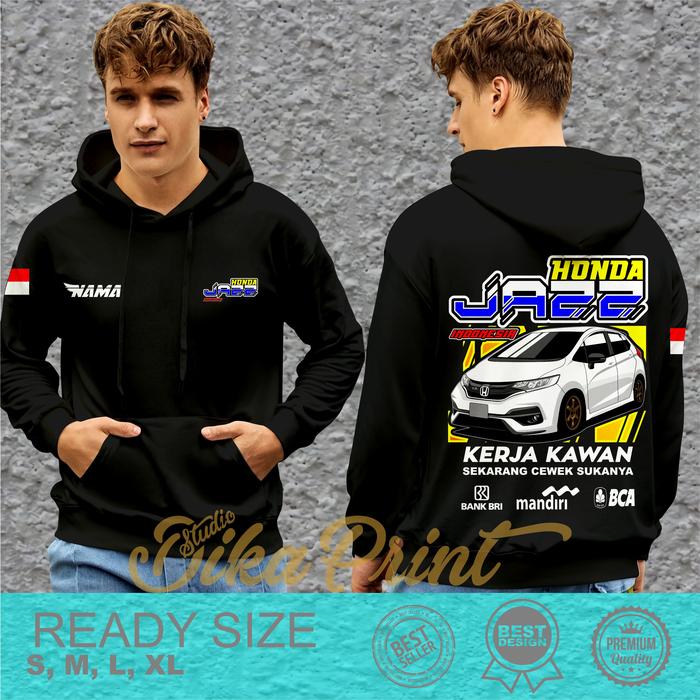 Jaket Hoodie Modification Mobil Honda Jazz Indonesia