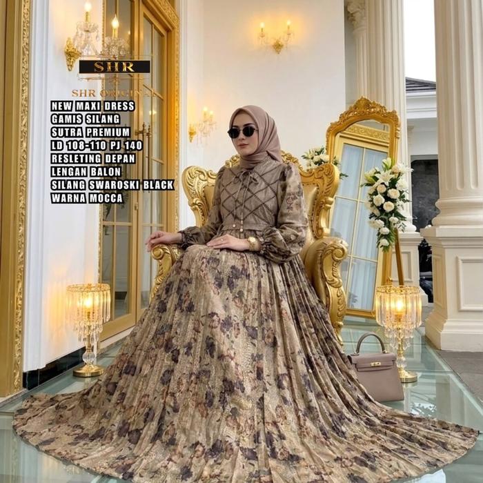 SHR BAJU GAMIS SHR SILANG DADA COD Model Elegan dengan Desain Silang Dada untuk Tampilan Menarik