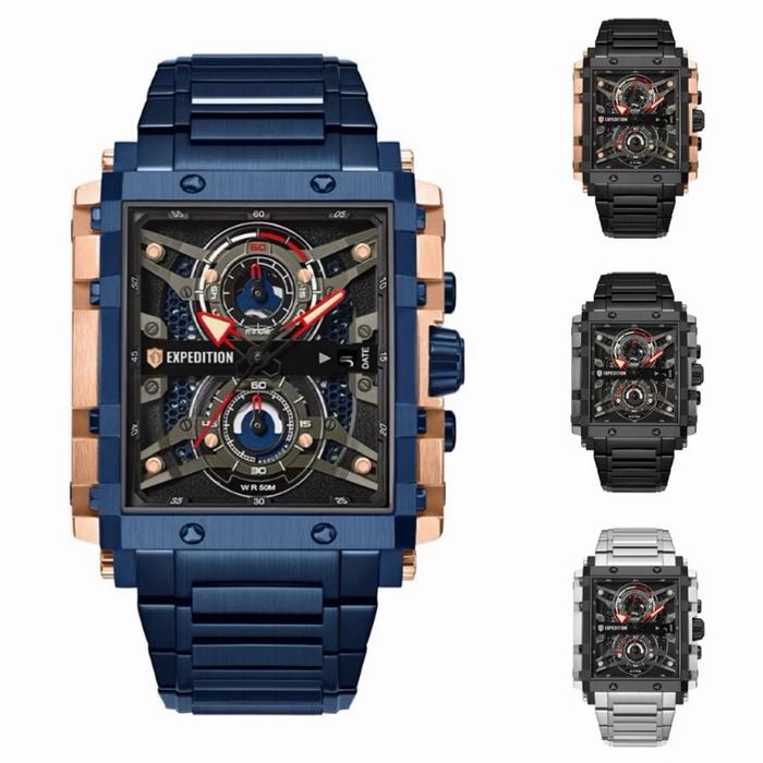 (COD) JAM TANGAN EXPEDITION 6757 PRIA / E6757MC / EXP 6757 RANTAI PRIA