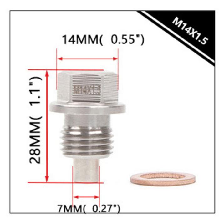 Crush Washer Oil Drain Plug Oil Drain Plug 1pcs Magnetic Oil Drain