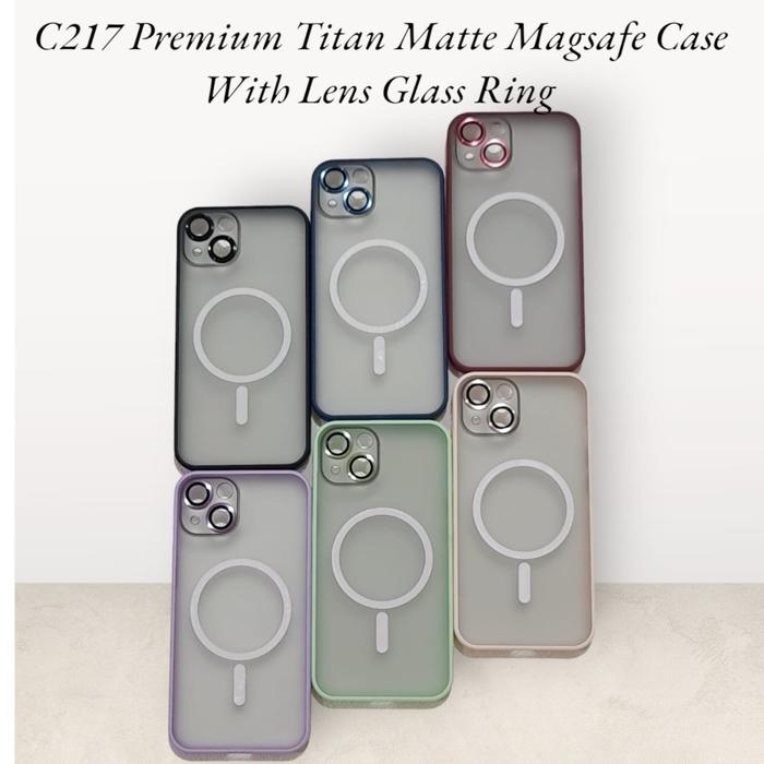 C217 Iphone 11 / 11 Pro / 11 Pro Max / 12 / 12 Pro / 12 Pro Max Titan Matte Magsafe Case with Lens