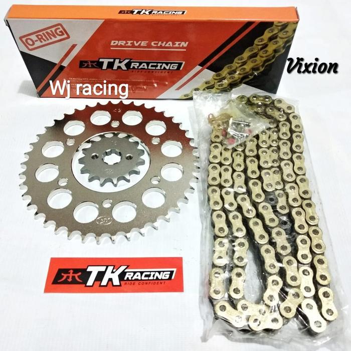 Gear Set Tk Racing Vixion Old / New Vixion Rantai O-Ring 428Hpo #Gratisongkir