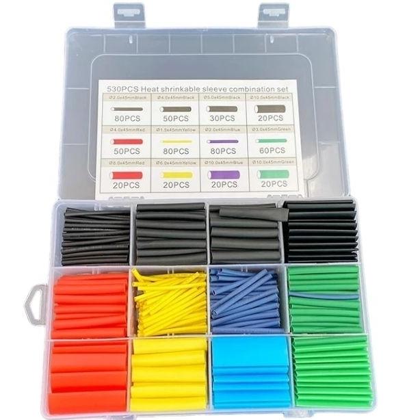ALT - 530 Pcs Set Solasi KABEL BAKAR Selotip Heat Shrink Bahan Polyolefin Warna / Selang Bakar Kabel