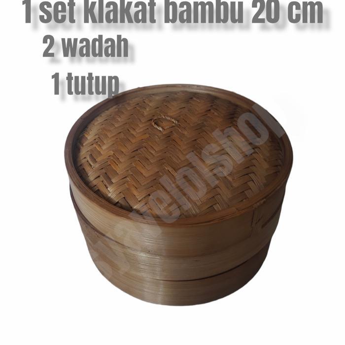 klakat bambu dimsum kukusan dimsum 1 set 20 cm