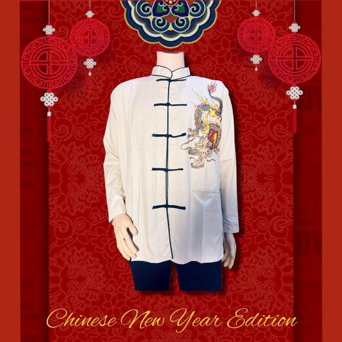 CHEONGSAM PRIA LENGAN PANJANG PENDEK/CHEONGSAM PRIA IMLEK CNY