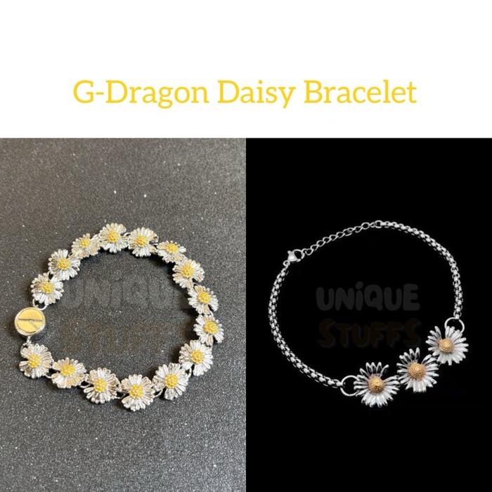 READY G-Dragon Daisy Bracelet Silver BigBang GD Gelangan Tangan GDragon