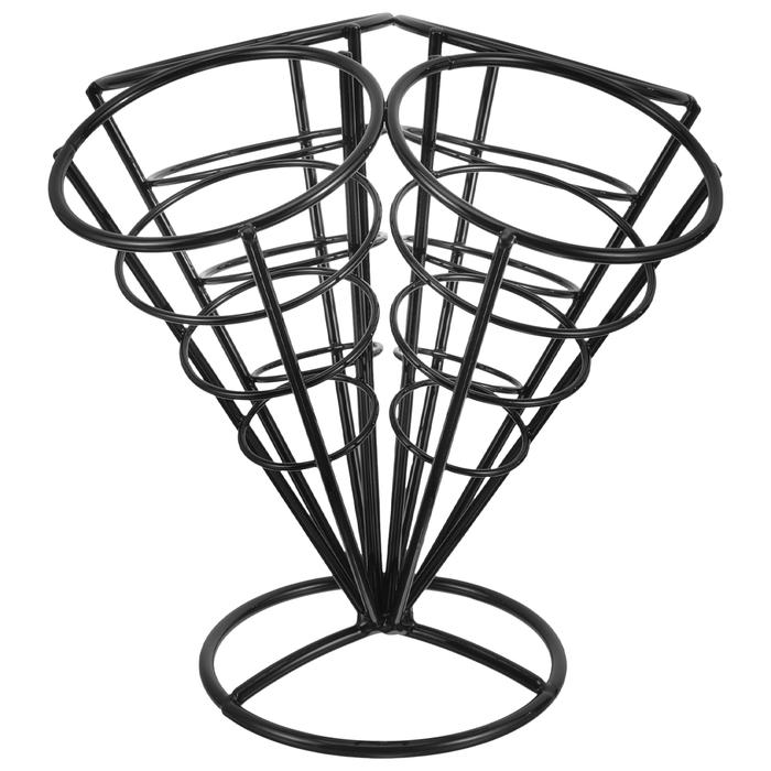 French Fry Stand Cone Metal Wire Snack Basket Creative Appetizer