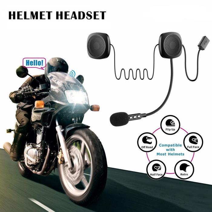 Headset Helm T2 Bluetooth 5.0 Motorcycle Helmet By Headset Helm