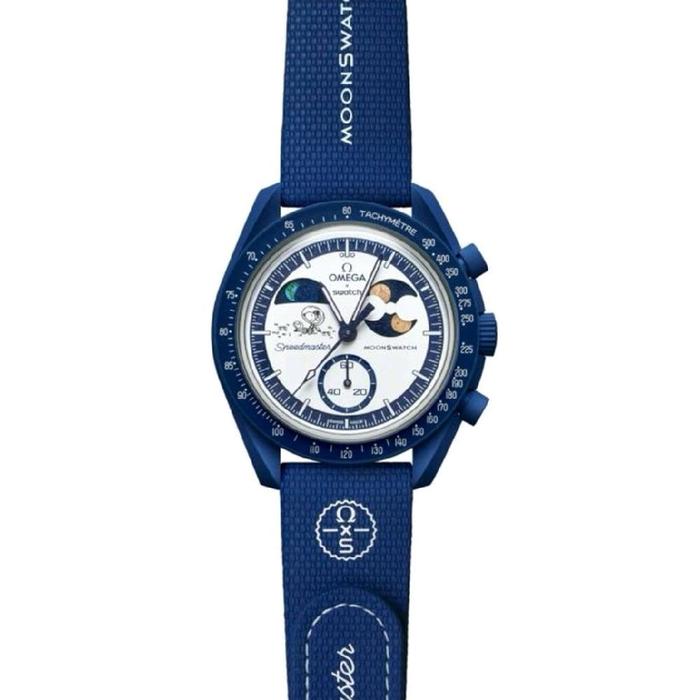 Jam Tangan Swatch x Omega Mission to Earthphase - Moonshine Gold