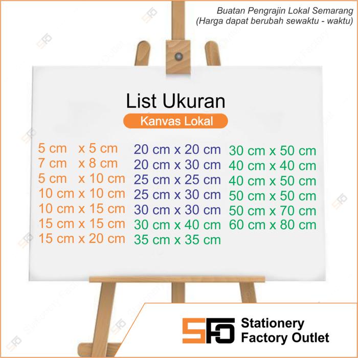 Kanvas Lukis 80 x 80 cm - White Canvas