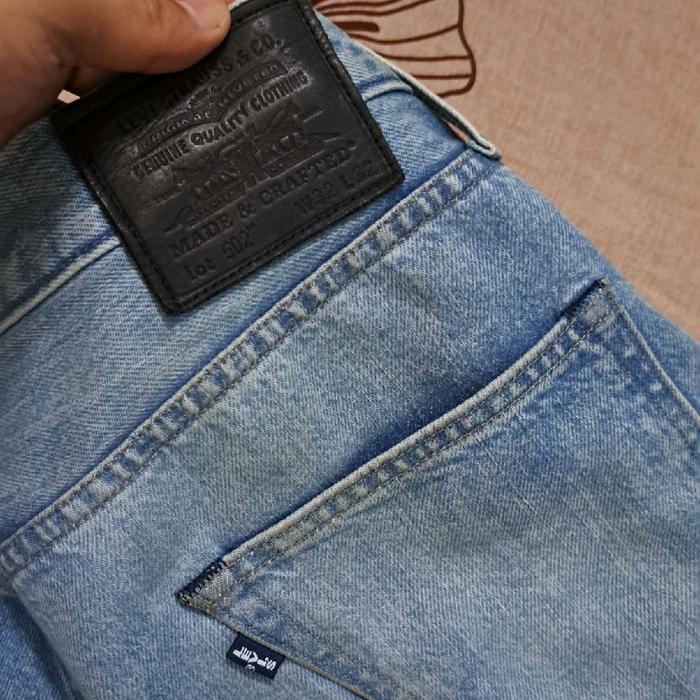 Levi 502 made and crafted selvedge blue jeans
