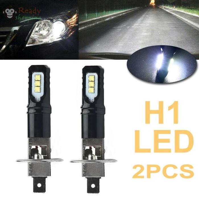 H1 6000K Bright Xenon Putih 6000LM DRL Lampu LED Bohlam Kit Balok