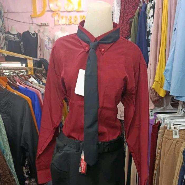 kemeja maroon,kuning,biru,tosca,dll unsika