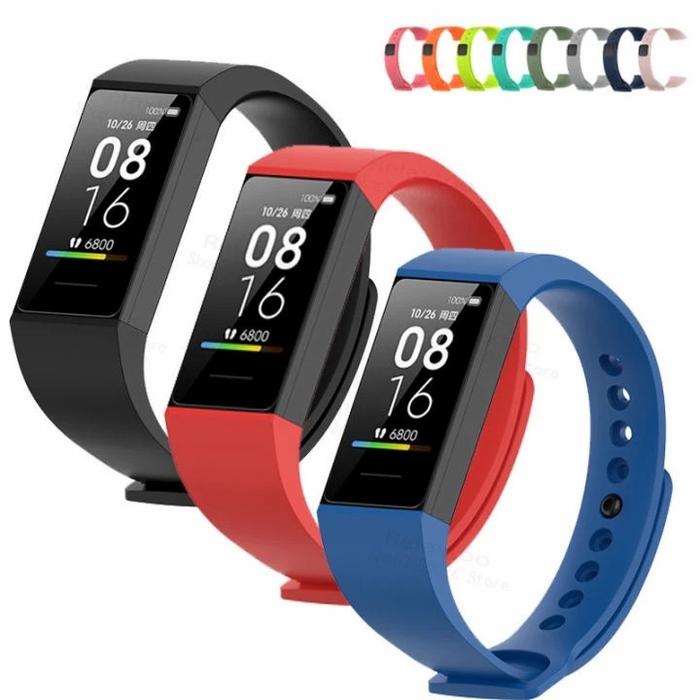 Tali Silikon untuk Xiaomi Mi Smart Band 4C Gelang Pengganti untuk Xiaomi Redmi Band 4C Mi Band 4C