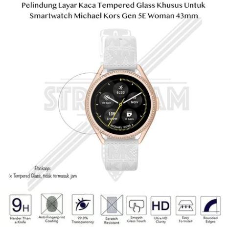 nnn tempered glass untuk Michael Kors Gen 5E anti gores jam tangan tempered glass pelindung layar sc