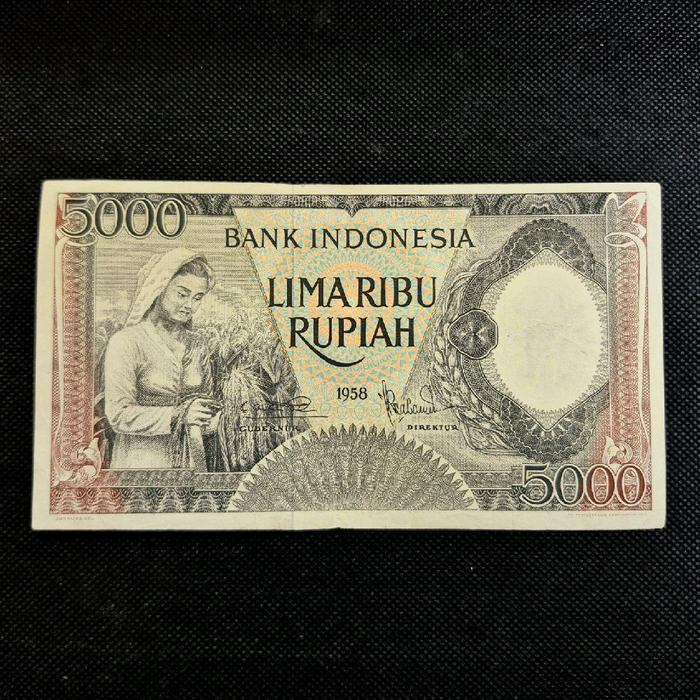 Uang Kuno 5000 Rupiah Seri Pekerja Tahun 1958 Coklat - GCK 01854