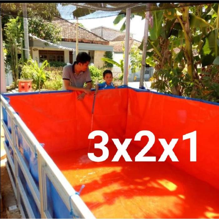 TERPAL KOLAM IKAN 3x2x1 A15 koi nila lele cupang guramai