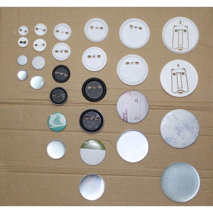 Bahan Pin Peniti 25mm Plastik Putih/Hitam