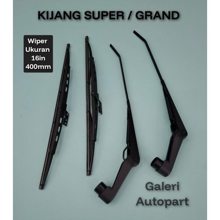 WIPER ARM SET / GAGANG WIPER DAN KARET WIPER MOBIL KIJANG SUPER GRAND JANTAN ROVER 5K
