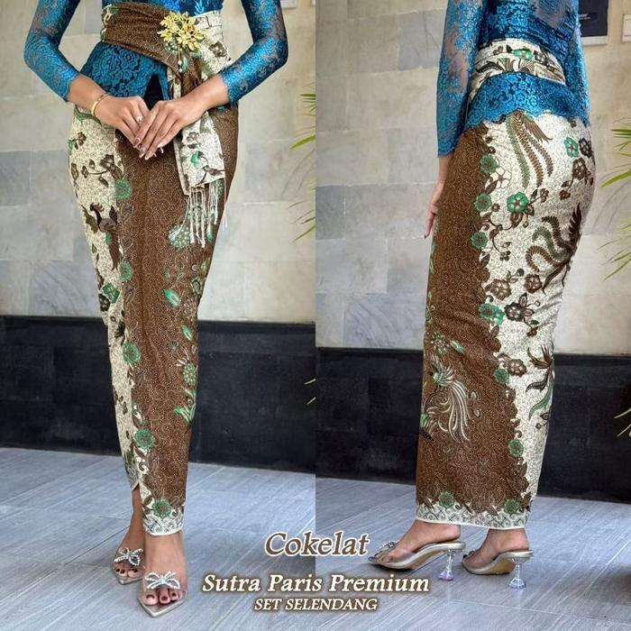Kain Batik Lembaran Set Selendang / Kamen Wanita Bali / Seragam Karnaval / Setelan Kebaya Wisuda / K